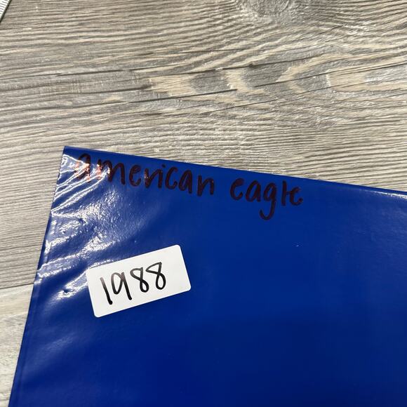 American Eagle Mid Wash Faded Blue Mens 32x32 Relaxed Fit Straight Denim Jeans - Picture 12 of 13